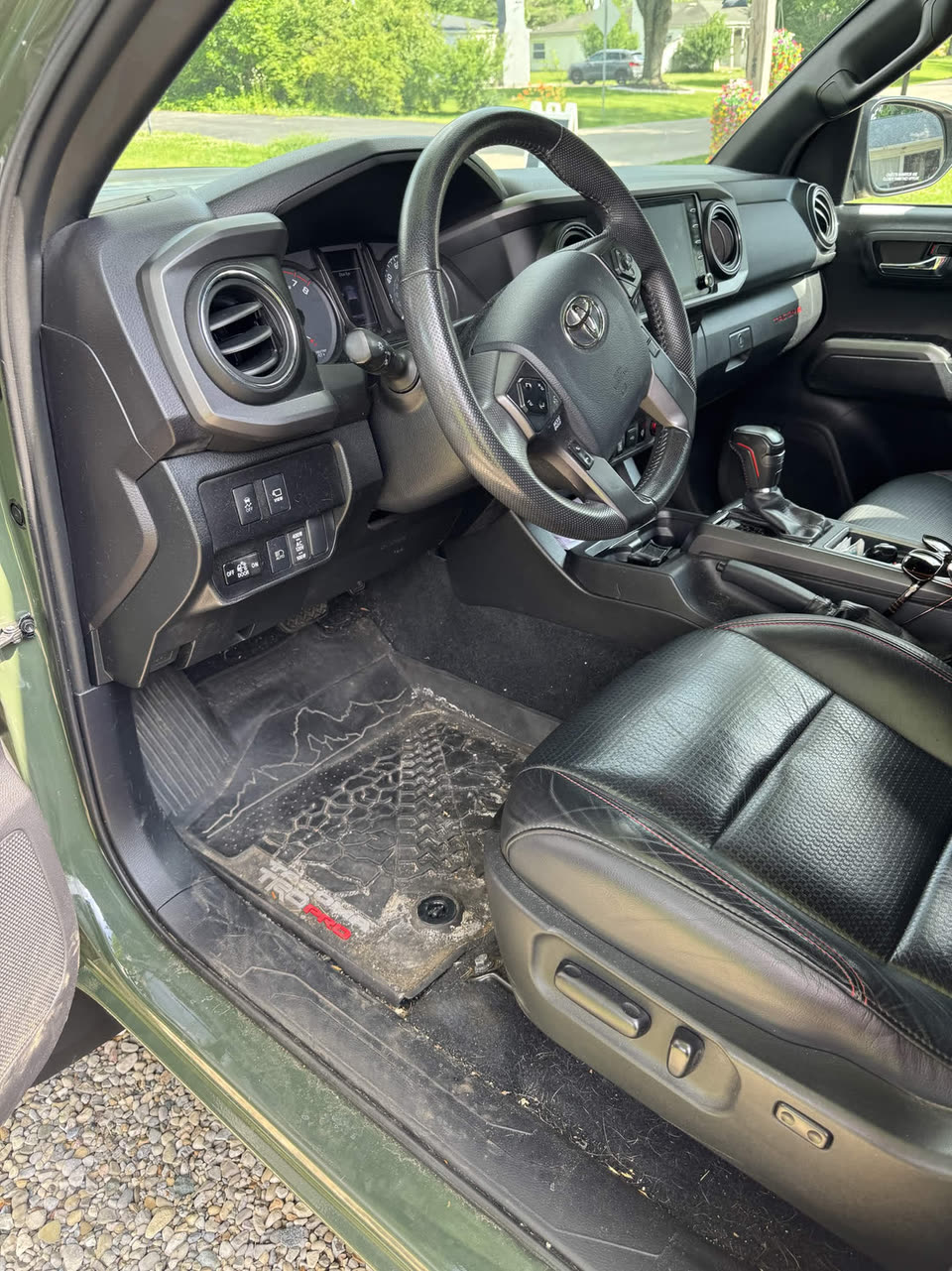 Toyota Tacoma interior before detailing